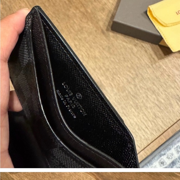 Louis Vuitton Black Checkered Card Holder - Picture 5 of 6